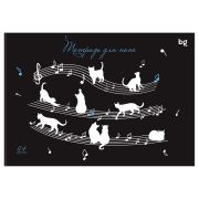 Тетрадь для нот 24л., А5, на скрепке BG «Мяу-музыка», (гориз.)