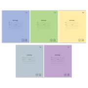 Тетрадь 18л., клетка BG «Однотонная», Mix