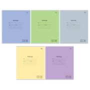 Тетрадь 12л., клетка BG «Однотонная», Mix