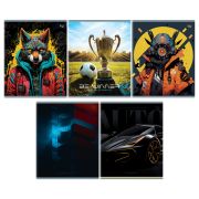 Тетрадь 48л., А5, клетка BG «Микс-5, мальчики», вд-лак