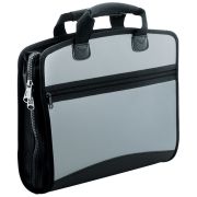 Папка-портфель 4 отделения Berlingo «Silver» А4, 380*280*50мм, 700мкм, серый металлик