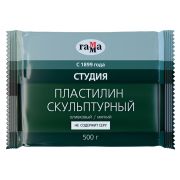 Пластилин скульптурный Гамма «Студия», оливковый, мягкий, 500г, пакет