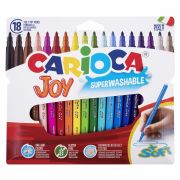Фломастеры Carioca «Joy», 18цв., смываемые, картон, европодвес
