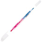 Текстовыделитель двухсторонний Crown «Multi Hi-Lighter Twin» розовый/голубой, 3/2мм