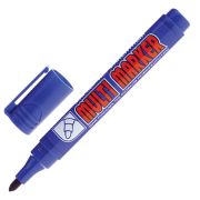 Маркер перманентный Crown «Multi Marker» синий, пулевидный, 3мм