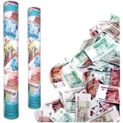 Хлопушка пневматическая Поиск «Рублевый бум» 38см, в металлической тубе