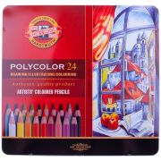 Карандаши цветные художественные Koh-I-Noor «Polycolor», 24цв., заточен., метал. пенал
