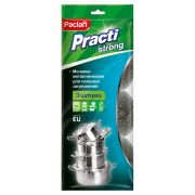 Губки для посуды Paclan «Practi Strong» металлические, диаметр 8см, 3шт.