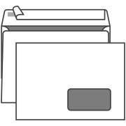 Конверт C5, KurtStrip, 162*229мм, б/подсказа, с прав. окном, отр. лента, внутр. запечатка