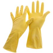 Перчатки резиновые хозяйственные OfficeClean Универсальные, разм. М, желтые, пакет с европодвесом