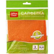 Салфетка для уборки OfficeClean «Стандарт», микрофибра, 30*30см, 1шт., европодвес