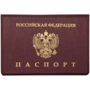 Обложка для паспорта OfficeSpace ПВХ, Премьер, тиснение «Герб»