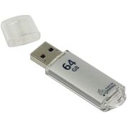 Память Smart Buy «V-Cut»  64GB, USB 2.0 Flash Drive, серебристый (металл. корпус )