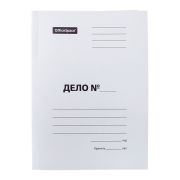 Скоросшиватель OfficeSpace «Дело», картон немелованный, 400г/м2, белый, пробитый, до 200л.