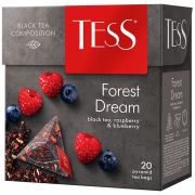 Чай Tess «Forest Dream», черный, лесные ягоды, 20 пакетиков-пирамидок по 1,8г