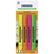 Набор текстовыделителей Centropen «8852» 04цв., 1-5мм, блистер с европодвесом