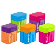 Точилка пластиковая Berlingo «Fuze» 1 отверстие, контейнер, ассорти