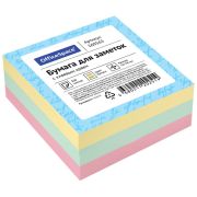 Самоклеящийся блок OfficeSpace 76*76мм, 300л., 3 пастельных цвета