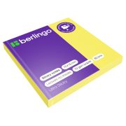 Самоклеящийся блок Berlingo «Ultra Sticky», 75*75мм, 80л., желтый неон