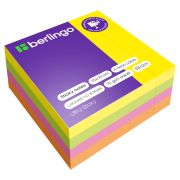 Самоклеящийся блок Berlingo «Ultra Sticky», 75*75мм, 320л., 4 неоновых цвета