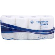 Бумага туалетная OfficeClean «Premium» 3-слойная, 8шт., тиснение, белая