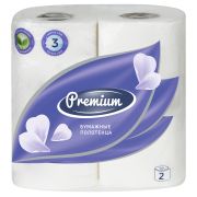 Полотенца бумажные в рулонах OfficeClean «Premium», 3-слойные, 11м/рул., тиснение, белые, 2шт.