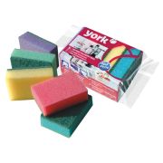 Губки для посуды York «Макси», поролон с абразивным слоем, 10*7*3см, 5шт.