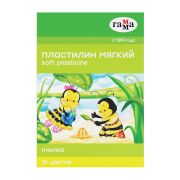 Пластилин восковой мягкий Гамма «Пчелка», 16 цветов, 240г, со стеком, картон. упаковка