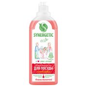 Средство для мытья посуды, фруктов, игрушек Synergetic «Арбуз», антибакт., концентрат, 1л
