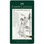 Набор карандашей ч/г Faber-Castell «Castell 9000 Design Set», 12шт., 5H-5B, заточен., метал. кор.