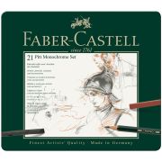 Набор художественных изделий Faber-Castell «Pitt Monochrome», 21 предмет, метал. коробка