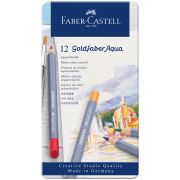 Карандаши акварельные художественные Faber-Castell «Goldfaber Aqua», 12цв., метал. коробка