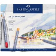 Карандаши акварельные художественные Faber-Castell «Goldfaber Aqua», 24цв., метал. коробка