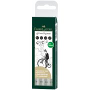 Набор капиллярных ручек Faber-Castell «Ecco Pigment» 4шт., черные, 0,1/0,3/0,5/0,7мм, европодвес