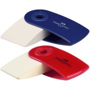 Ластик Faber-Castell «Sleeve Mini», прямоугольный, 54*25*13мм, красный/синий, выдвижной, пластиковый футляр