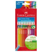 Карандаши цветные Faber-Castell «Grip», 24цв., трехгран., заточен., картон, европодвес