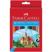 Карандаши цветные Faber-Castell «Замок», 36цв., шестигр., заточ., картон, европодвес