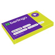 Самоклеящийся блок Berlingo «Ultra Sticky», 50*75мм, 80л., зеленый неон