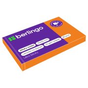 Самоклеящийся блок Berlingo «Ultra Sticky», 50*75мм, 80л., оранжевый неон