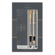 Набор Parker «IM Brushed Metal GT»: ручка шариковая, 1,0мм и ручка-роллер, 1,0мм, подарочная упаковка