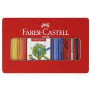 Карандаши цветные Faber-Castell «Grip», 48цв., трехгран., заточ.+ч/г кар. Grip+точилка+кисть, метал. коробка