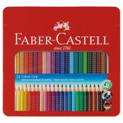 Карандаши цветные Faber-Castell «Grip», 24цв., трехгран., заточен., метал. упак.