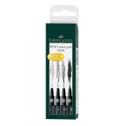 Набор капиллярных ручек Faber-Castell «Pitt Artist Pen» черные, 4шт., 0,3/0,5/0,7мм/Brush