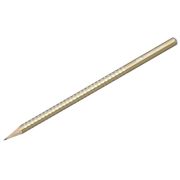 Карандаш ч/г Faber-Castell «Sparkle» B, трехгранный, заточен., золотой
