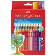 Карандаши цветные Faber-Castell «Grip», 36цв., трехгран., заточен., картон., европодвес