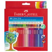 Карандаши цветные Faber-Castell «Grip», 48цв., трехгран., заточен., картон., европодвес