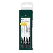 Набор капиллярных ручек Faber-Castell «Pitt Artist Pen» черные, 4шт., 0,1/0,3/0,5/0,7мм, пласт. уп., европодвес