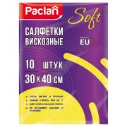 Салфетки для уборки Paclan «Soft», вискоза, 30*40см, 10шт., 90г/м2,