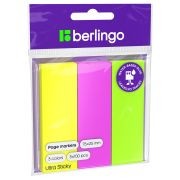 Флажки-закладки Berlingo «Ultra Sticky», 25*75мм, 100л*3 неоновых цвета, европодвес