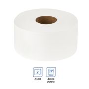 Бумага туалетная OfficeClean «Premium» 2-слойная, мини-рулон, 200м/рул., мягкая, тиснение, белая